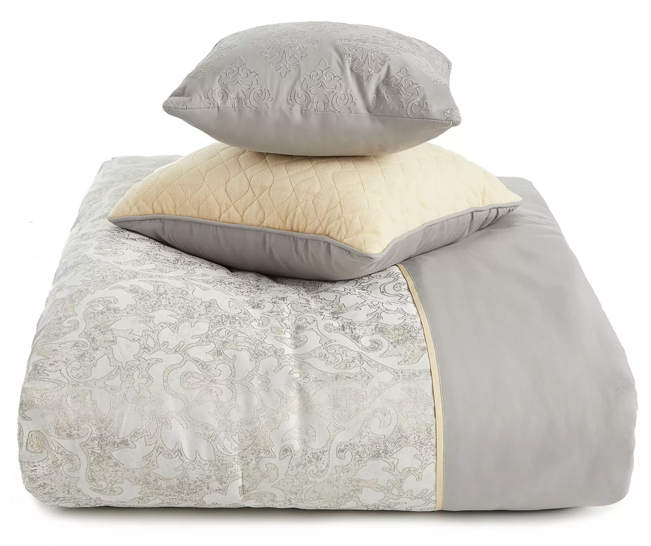 Broyhill Samille Gray & Mustard 8-Piece Comforter Set 6 Broyhill Samille Gray & Mustard 8-Piece Comforter Set - Image 4