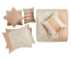 Broyhill Deline Hatched Tan 8-Piece Comforter Set 11 Broyhill Deline Hatched Tan 8-Piece Comforter Set -Broyhill 810459640 1