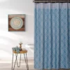 Aqua Geo Shower Curtain 2 Aqua Geo Shower Curtain -Broyhill 810460543 1