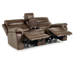 Wellsley Leather Power Reclining Console Loveseat -Broyhill 810469259 2 1