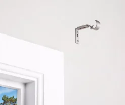 Brushed Nickel Adjustable Curtain Rod Brackets, 2-Pack -Broyhill 810489229 2 1