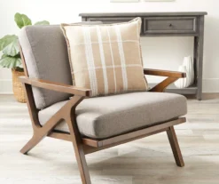 Tan & White Plaid Throw Pillow -Broyhill 810515801 2