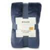 Navy Queen/King Velvet Plush Blanket 2 Navy Queen/King Velvet Plush Blanket -Broyhill 810519402