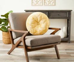 Jolie Yellow Round Throw Pillow -Broyhill 810520940 2