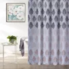 Pink, Gray & Black Medallion Fabric Shower Curtain 1 Pink, Gray & Black Medallion Fabric Shower Curtain -Broyhill 810528236