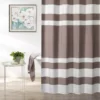 Tan & White Embossed Waffle Striped Shower Curtain 2 Tan & White Embossed Waffle Striped Shower Curtain -Broyhill 810528240