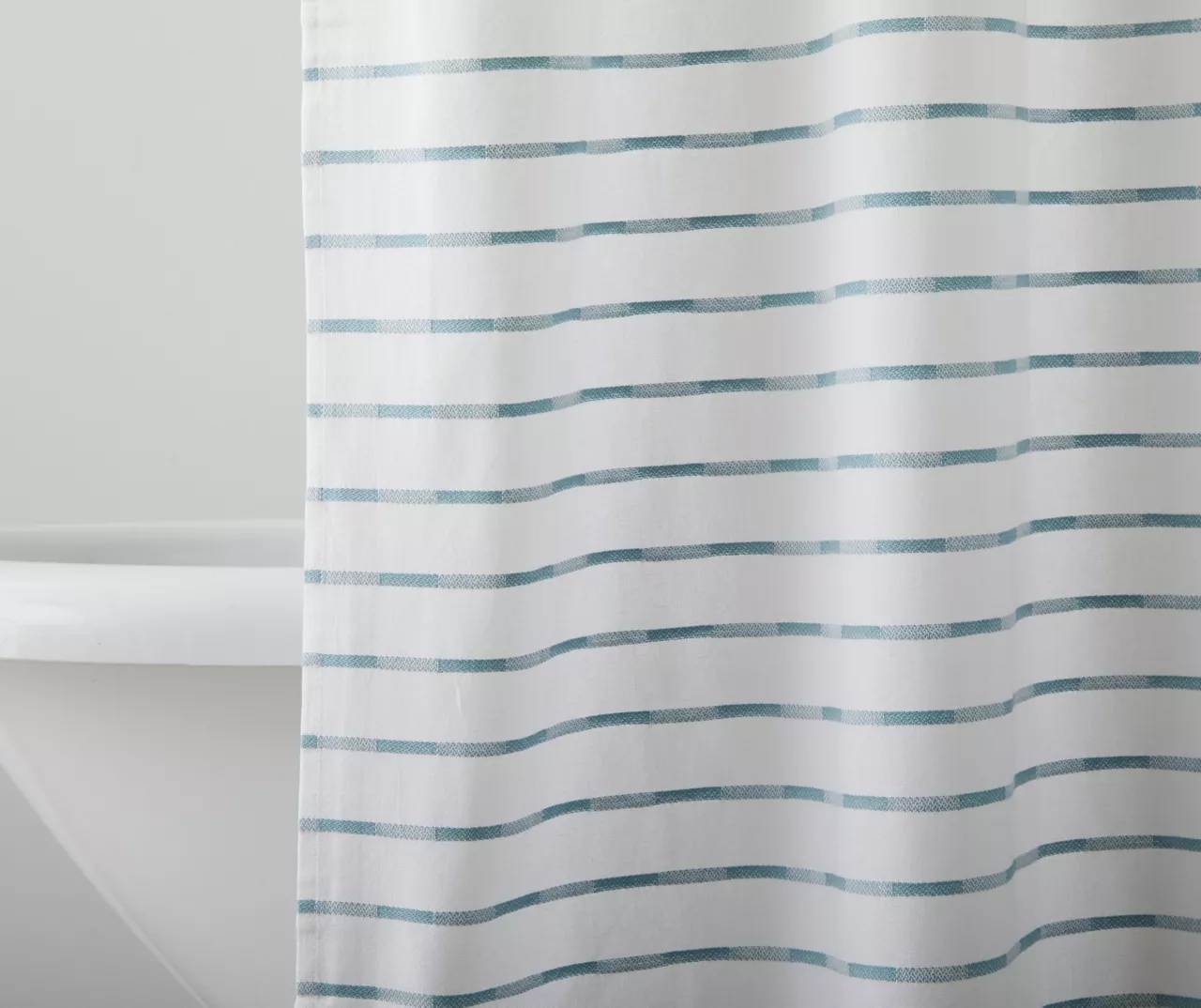 Slate Stripe Fabric Shower Curtain 3 Slate Stripe Fabric Shower Curtain - Image 2