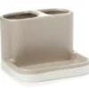 Tan Glaze Toothbrush Holder 2 Tan Glaze Toothbrush Holder -Broyhill 810530730