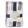 Gray & White Plaid Velvet Plush Queen/King Blanket 1 Gray & White Plaid Velvet Plush Queen/King Blanket -Broyhill 810530976