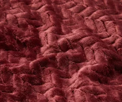Tawny Port Jacquard Supreme Velvet Queen Blanket 9 Tawny Port Jacquard Supreme Velvet Queen Blanket -Broyhill 810531012 2