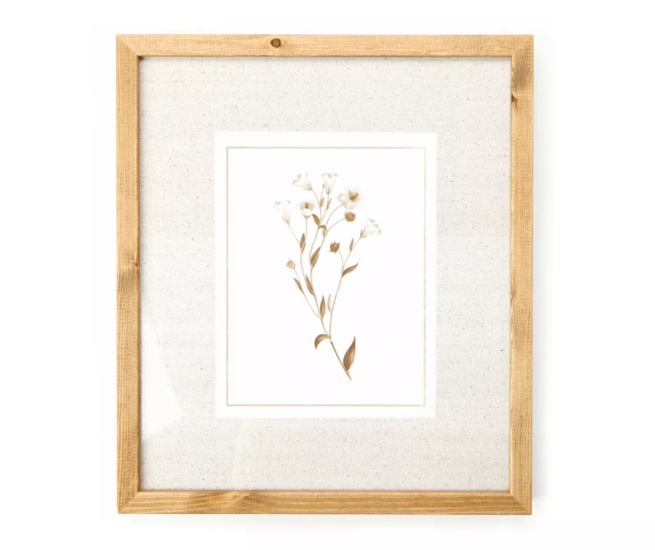 Floral Linen Framed Print 3 Floral Linen Framed Print