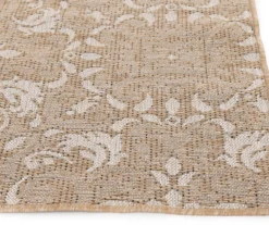 Broyhill Sandpointe Tan & Ecru Damask Outdoor Area Rug -Broyhill 810546500 810546501 810546502 2 1