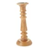 Light Brown Notch-Carved Pillar Candle Holder -Broyhill 810547959
