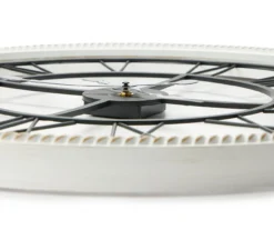 Rustic White Roman Numeral Round Wall Clock 6 Rustic White Roman Numeral Round Wall Clock -Broyhill 810548702 1