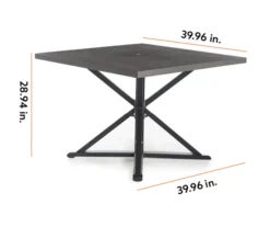 Broyhill Autumn Cove Wood Look Square Steel Patio Dining Table -Broyhill 810553658 99 1