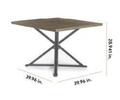 Autumn Cove Light Brown Wood Look Square Steel Patio Dining Table 17 Autumn Cove Light Brown Wood Look Square Steel Patio Dining Table -Broyhill 810557039 99 1 1
