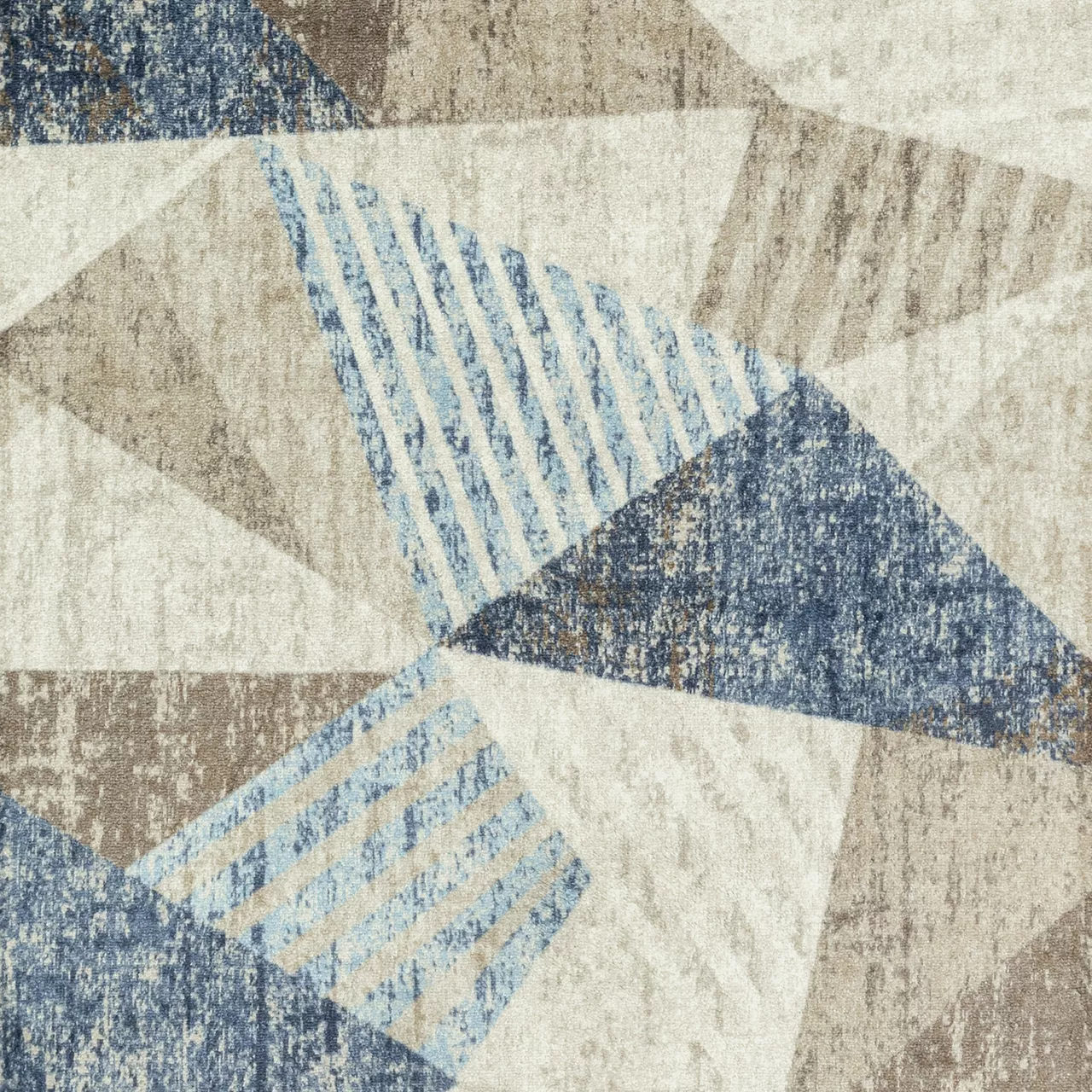 Broyhill Blue & Brown Modern Angles Accent Rug 8 Broyhill Blue & Brown Modern Angles Accent Rug - Image 6