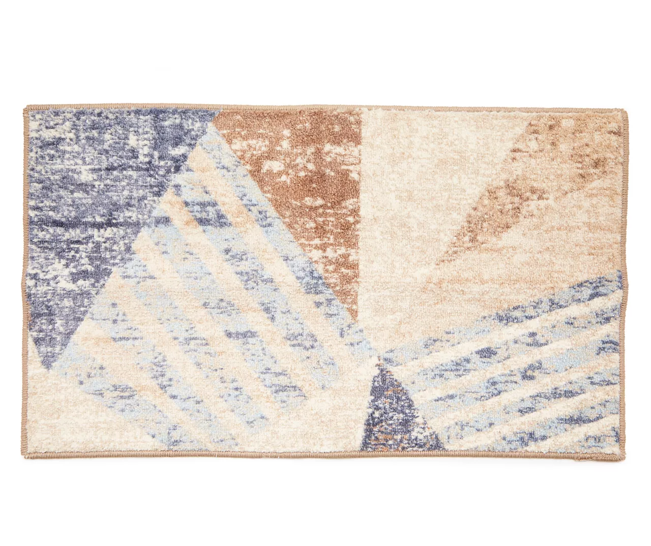 Broyhill Blue & Brown Modern Angles Accent Rug 3 Broyhill Blue & Brown Modern Angles Accent Rug