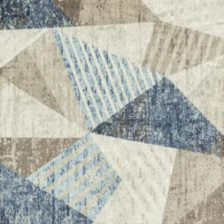 Broyhill Blue & Brown Modern Angles Accent Rug 27 Broyhill Blue & Brown Modern Angles Accent Rug -Broyhill 810557655 3