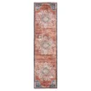 Cleo Rust & Blue Mandala Runner Rug, (2' X 7') 2 Cleo Rust & Blue Mandala Runner Rug, (2' X 7') -Broyhill 810563287 1
