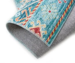 Caden Green & Orange Geometric Floral Runner Rug, (2' X 7') -Broyhill 810563288 2