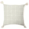 Sage Green & White Windowpane Grid Tassel-Accent Square Throw Pillow 2 Sage Green & White Windowpane Grid Tassel-Accent Square Throw Pillow -Broyhill 810565722