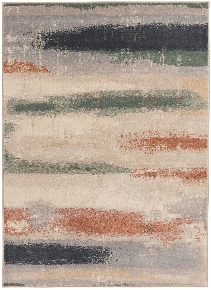 Hadlee Sand, Coral & Green Abstract Area Rug, (6' X 9') 9 Hadlee Sand, Coral & Green Abstract Area Rug, (6' X 9') - Image 7