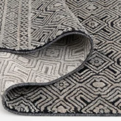 Colin Dark Blue & Whitecap Geometric Area Rug, (8' X 10') -Broyhill 810586497 810586493 810586501 5 1