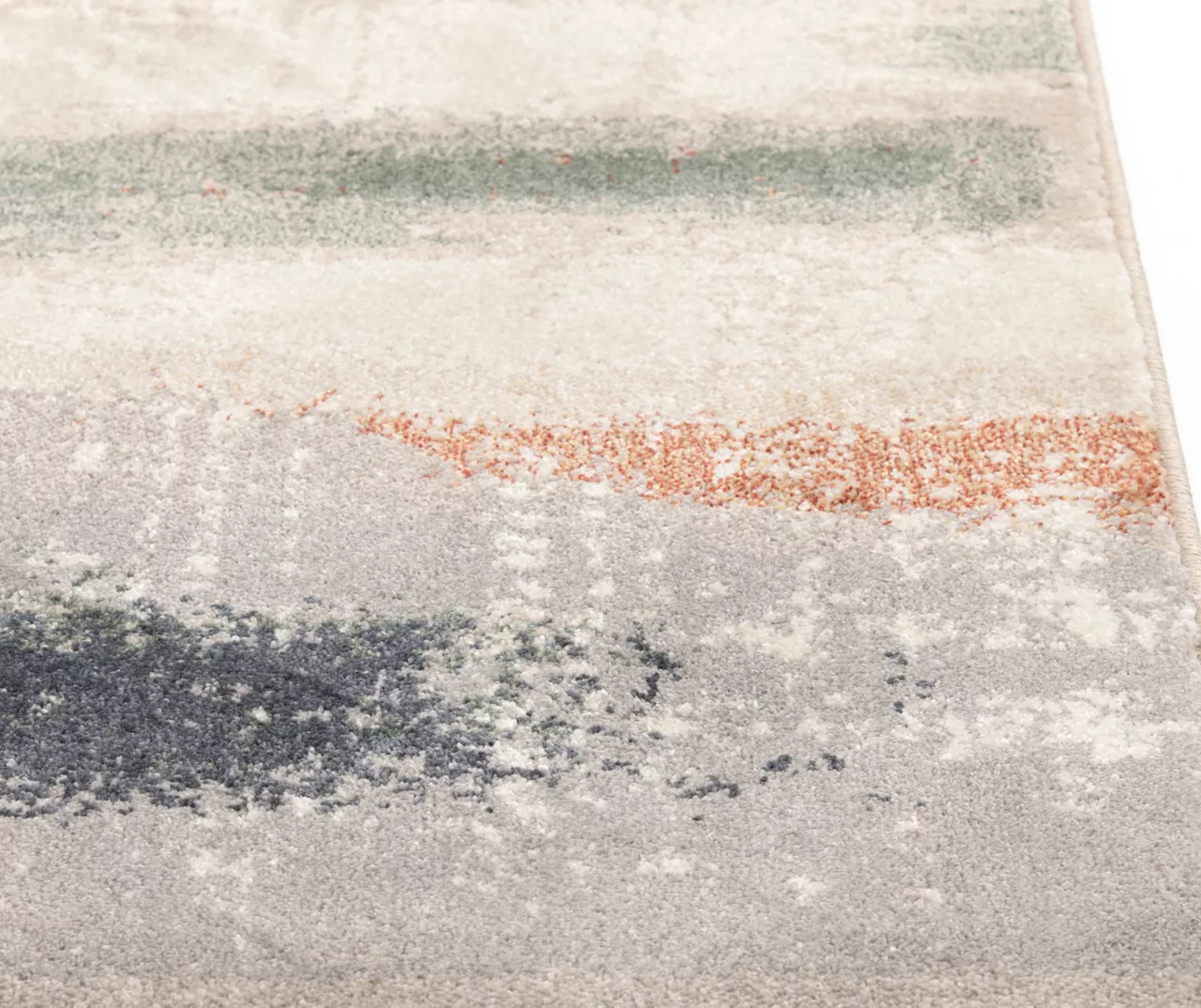 Hadlee Sand, Coral & Green Abstract Area Rug, (6' X 9') 4 Hadlee Sand, Coral & Green Abstract Area Rug, (6' X 9') - Image 2