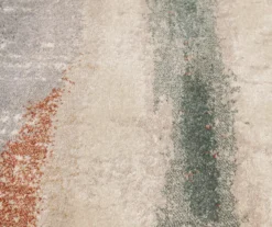 Hadlee Sand, Coral & Green Abstract Area Rug, (5' X 7') -Broyhill 810586500 810586496 810586492 6 2