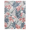 Broyhill Nauru Blue & Pink Floral Outdoor Area Rug 2 Broyhill Nauru Blue & Pink Floral Outdoor Area Rug -Broyhill 810586608 810586609 810586610 A0 1 2 1