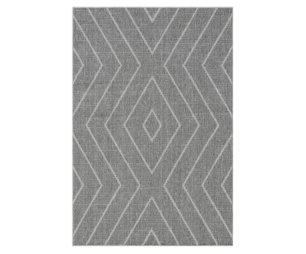 Jani Lagos Gray Geometric Outdoor Area Rug, (5' X 7') 3 Jani Lagos Gray Geometric Outdoor Area Rug, (5' X 7')