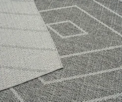 Jani Lagos Gray Geometric Outdoor Area Rug, (5' X 7') 11 Jani Lagos Gray Geometric Outdoor Area Rug, (5' X 7') -Broyhill 810586754 810586755 810586756 A0 3 1