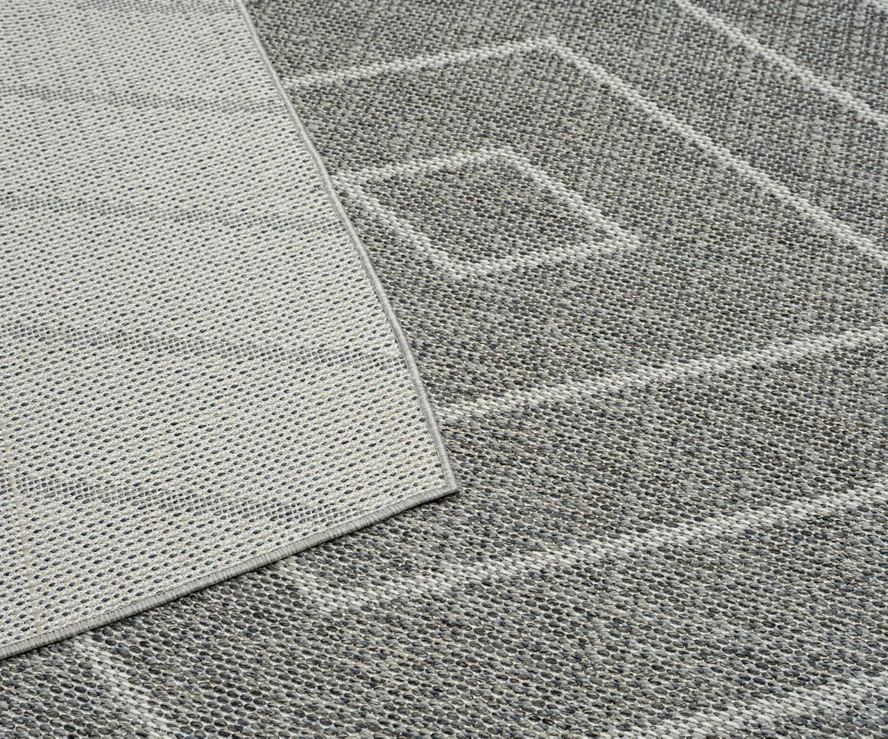 Jani Lagos Gray Geometric Outdoor Area Rug, (5' X 7') 6 Jani Lagos Gray Geometric Outdoor Area Rug, (5' X 7') - Image 4