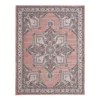 Braiden Orange & Navy Floral Medallion Outdoor Area Rug, (8' X 10') -Broyhill 810587368 810587369 810587370 1 1
