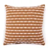 Golden Brown & White Tassel Stripe Throw Pillow 1 Golden Brown & White Tassel Stripe Throw Pillow -Broyhill 810590727 A0