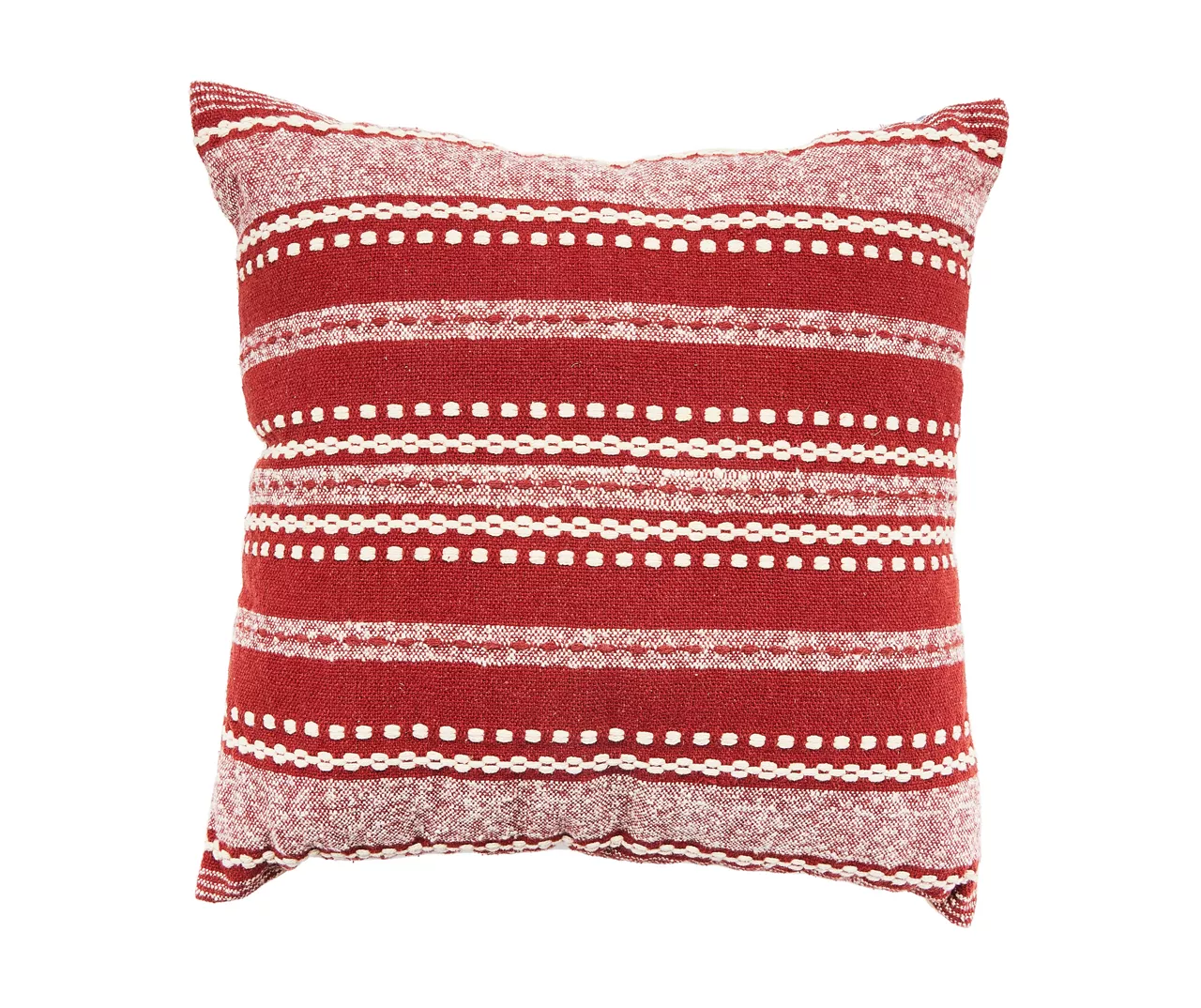 Sable Red & White Stripe Throw Pillow 3 Sable Red & White Stripe Throw Pillow