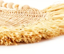 Wild Sedona Raffia & Beads Hanging Wall Fan 9 Wild Sedona Raffia & Beads Hanging Wall Fan -Broyhill 810601626 A8 4