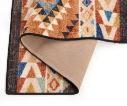 Broyhill Orange & Brown Geometric Accent Rug 14 Broyhill Orange & Brown Geometric Accent Rug -Broyhill 810602767 A8 1