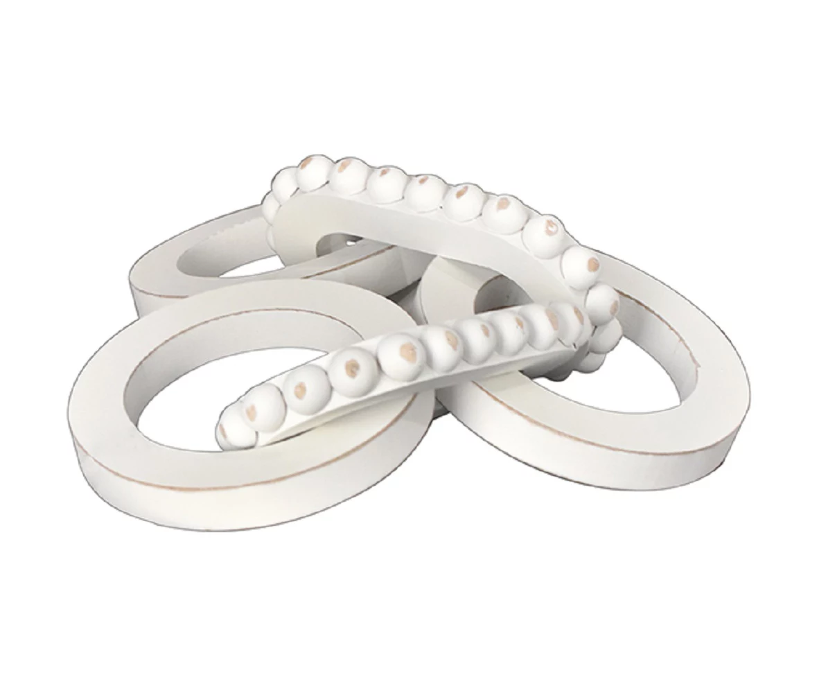 White Bead Chain Tabletop Decor 3 White Bead Chain Tabletop Decor