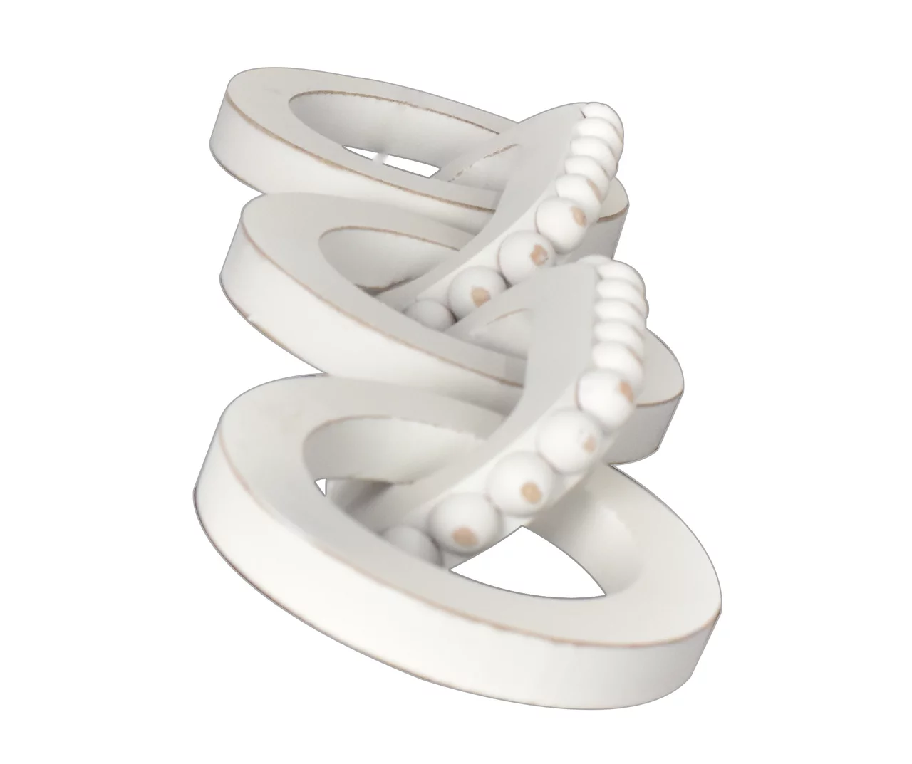 White Bead Chain Tabletop Decor 4 White Bead Chain Tabletop Decor - Image 2