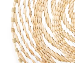 Tan & White Spiral Woven Grass Wall Decor 6 Tan & White Spiral Woven Grass Wall Decor -Broyhill 810603849 A8 1