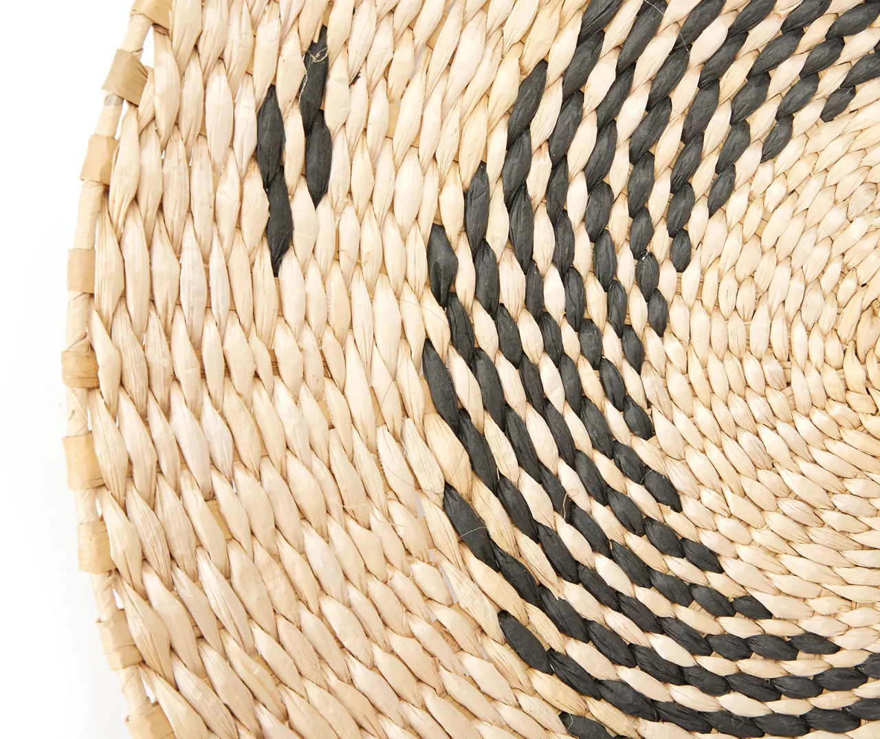 Tan & Black Spiral Woven Grass Wall Decor 4 Tan & Black Spiral Woven Grass Wall Decor - Image 2
