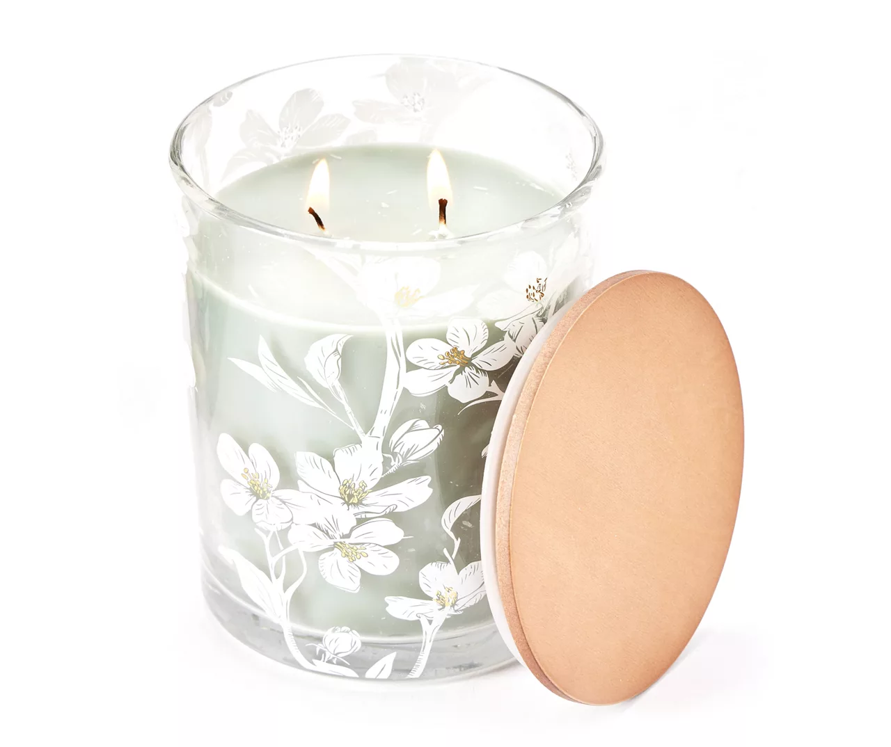 Verbena Leaf & Petals 2-Wick Floral Glass Candle, 16 Oz. 4 Verbena Leaf & Petals 2-Wick Floral Glass Candle, 16 Oz. - Image 2