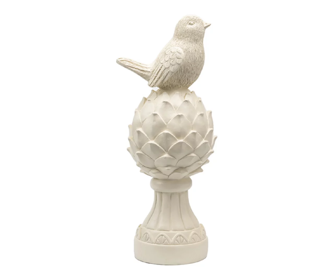 White Bird On Artichoke Tabletop Decor 3 White Bird On Artichoke Tabletop Decor
