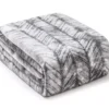 Gray & White Herringbone Queen/King Plush Velvet Blanket -Broyhill 810609052 A0 1