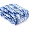 Blue & White Herringbone Twin/Full Plush Velvet Blanket 2 Blue & White Herringbone Twin/Full Plush Velvet Blanket -Broyhill 810609053 810609054 A0 2
