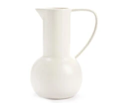 Homeward White Ceramic Vase With Handle