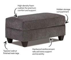 Tripoli Slate Storage Ottoman -Broyhill 810616883 X0 1 1