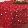 Broyhill Festive Gathering Red & Gold Foil Trees Fabric Tablecloth -Broyhill 810617040 810617041 810617042 A0